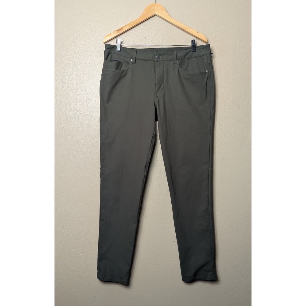 Lululemon ABC Pants Mens 34x31 Olive Classic Fit Warpstreme 5 Pocket LM5552SD